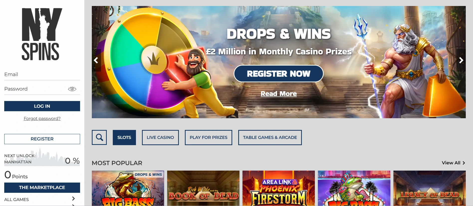 NY Spins legaal casino